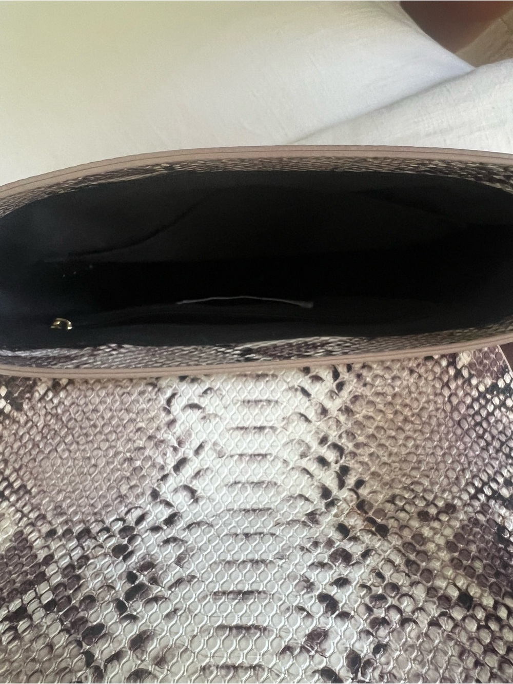 Python-Print Leather Shoulder Bag - Picture 2 of 2